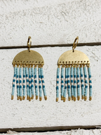 Pendientes medusa azúles