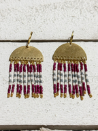 Pendientes medusa berenjena / gris