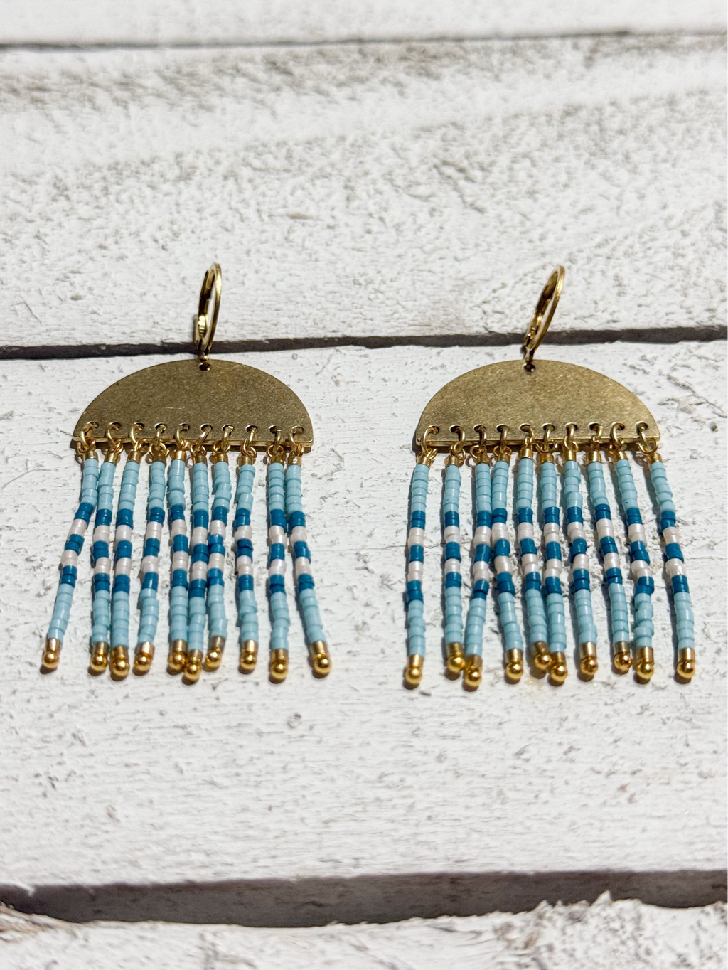 Pendientes medusa azúles
