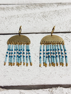 Pendientes medusa azúles