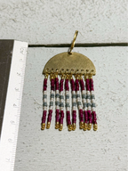 Pendientes medusa berenjena / gris