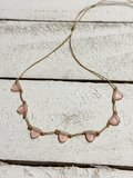 Gargantilla pieza vidrio rosa
