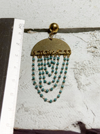Pendientes cortina cadena verde