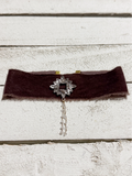 Gargantilla Choker terciopelo vintage marrón