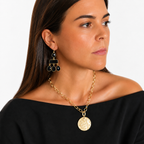 Pendientes gota negros
