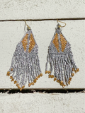 Pendientes miyuki alas gris