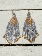 Pendientes miyuki alas gris