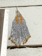Pendientes miyuki alas gris