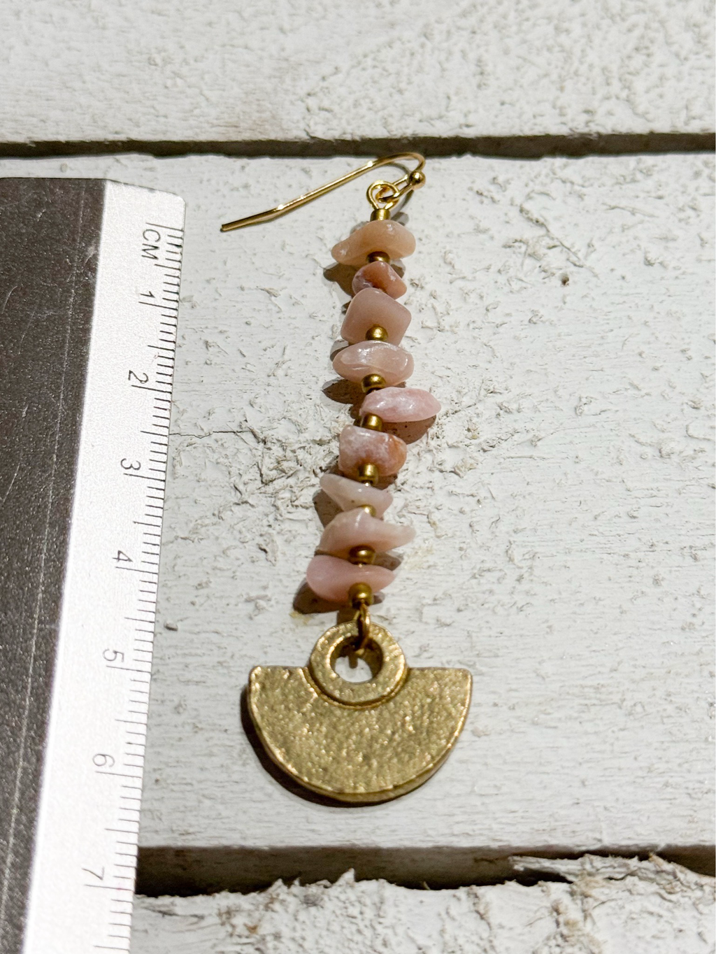 Pendientes tribal chip rosa
