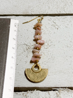 Pendientes tribal chip rosa