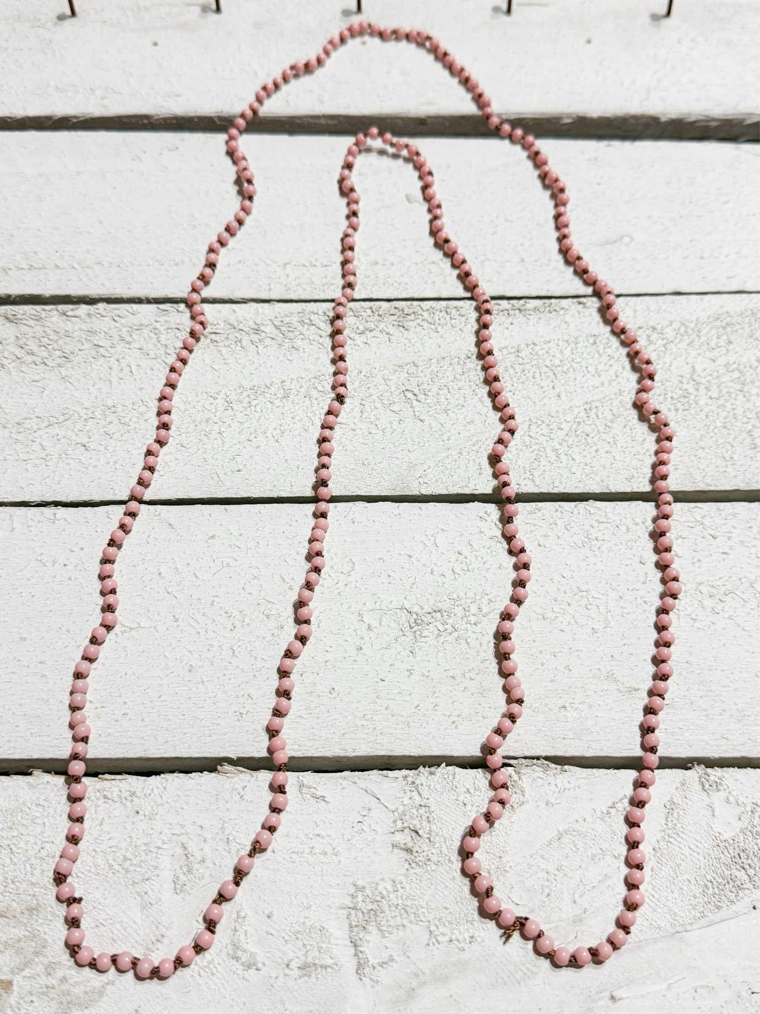 Collar nudos rosa