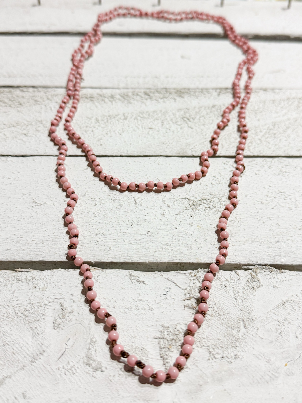 Collar nudos rosa