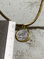 Gargantilla moneda acero reversible