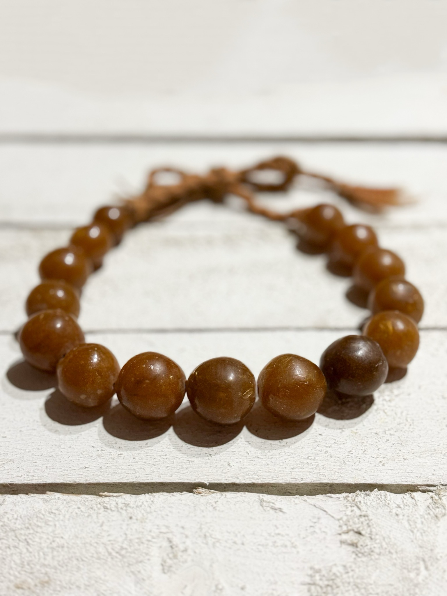 Gargantilla bolas caramelo