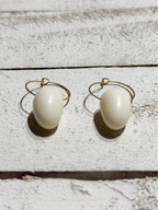 Pendientes aro gota natural
