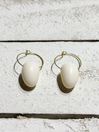 Pendientes aro gota natural