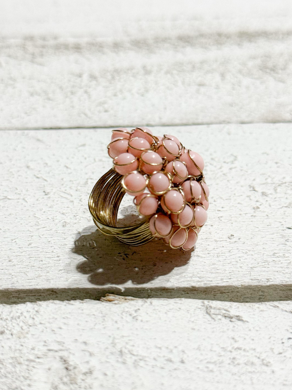 Anillo alambre rosa
