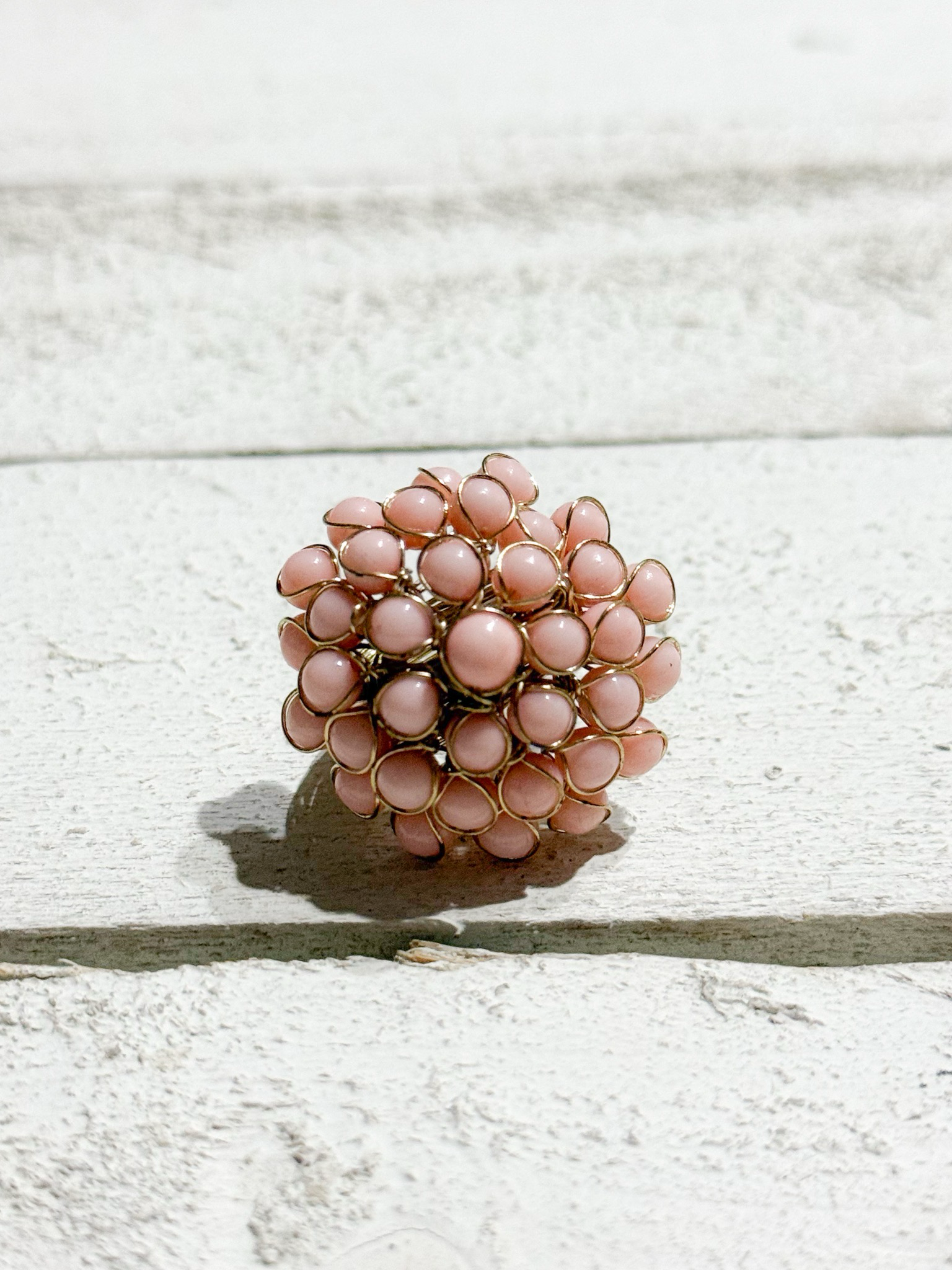 Anillo alambre rosa