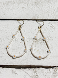Pendientes gota margaritas natural