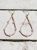 Pendientes gota Margaritas rosa