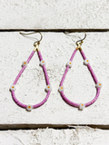 Pendientes gota margaritas buganvilla