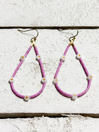 Pendientes gota margaritas buganvilla