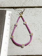 Pendientes gota margaritas buganvilla