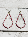 Pendientes gota margaritas terracota