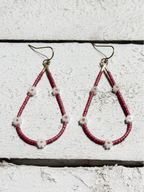 Pendientes gota margaritas terracota