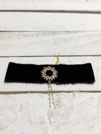 Gargantilla Choker terciopelo vintage negro