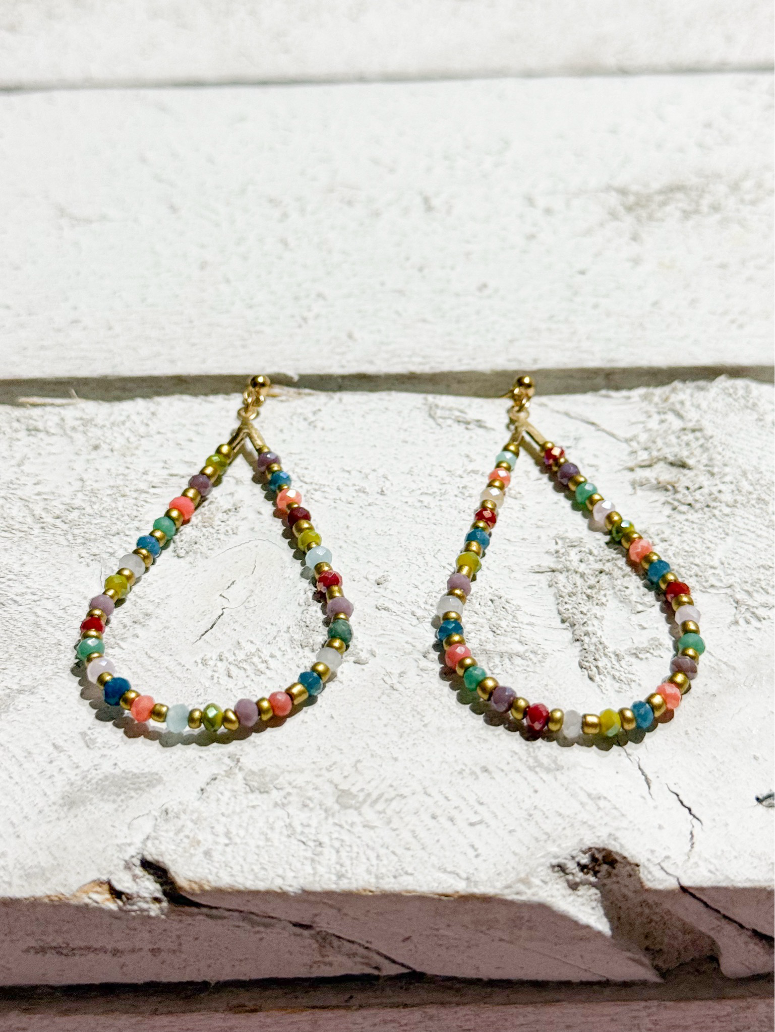 Pendientes gota mix colorines