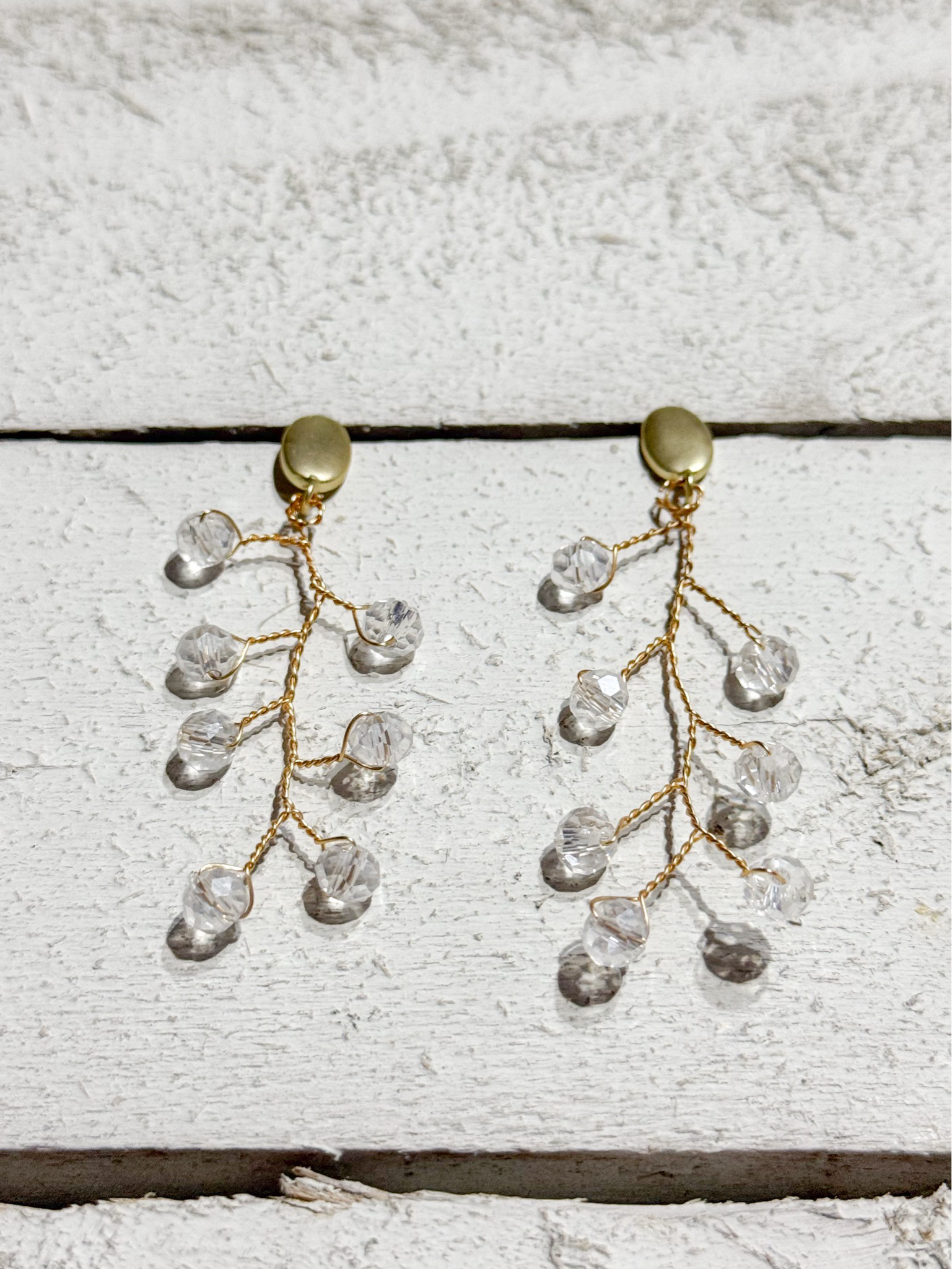 Pendientes rama cristal
