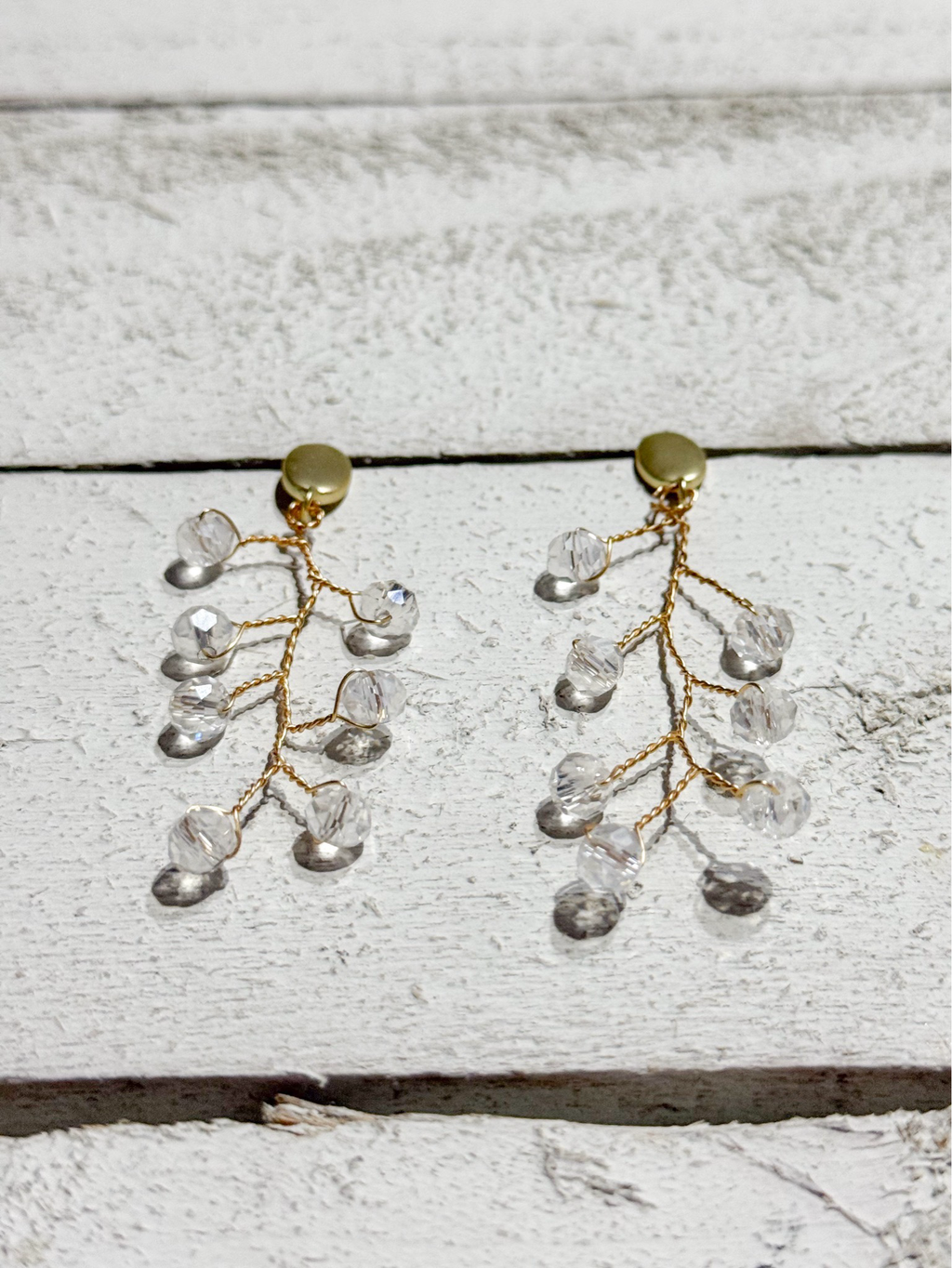 Pendientes rama cristal