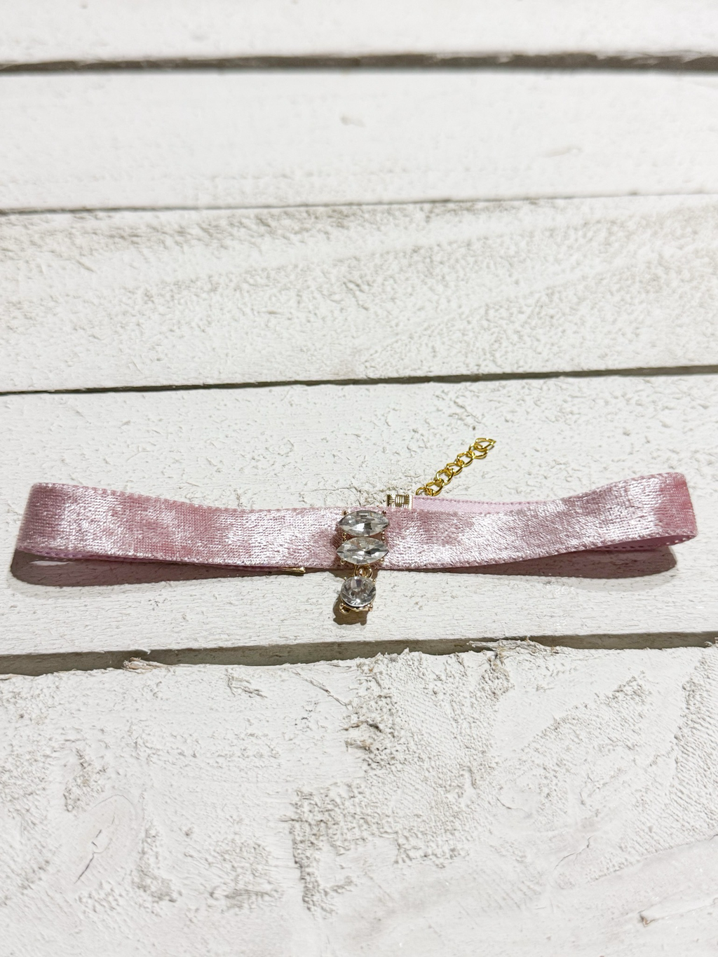 Gargantilla Choker terciopelo rosa