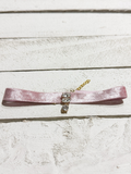 Gargantilla Choker terciopelo rosa