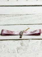 Gargantilla Choker terciopelo rosa