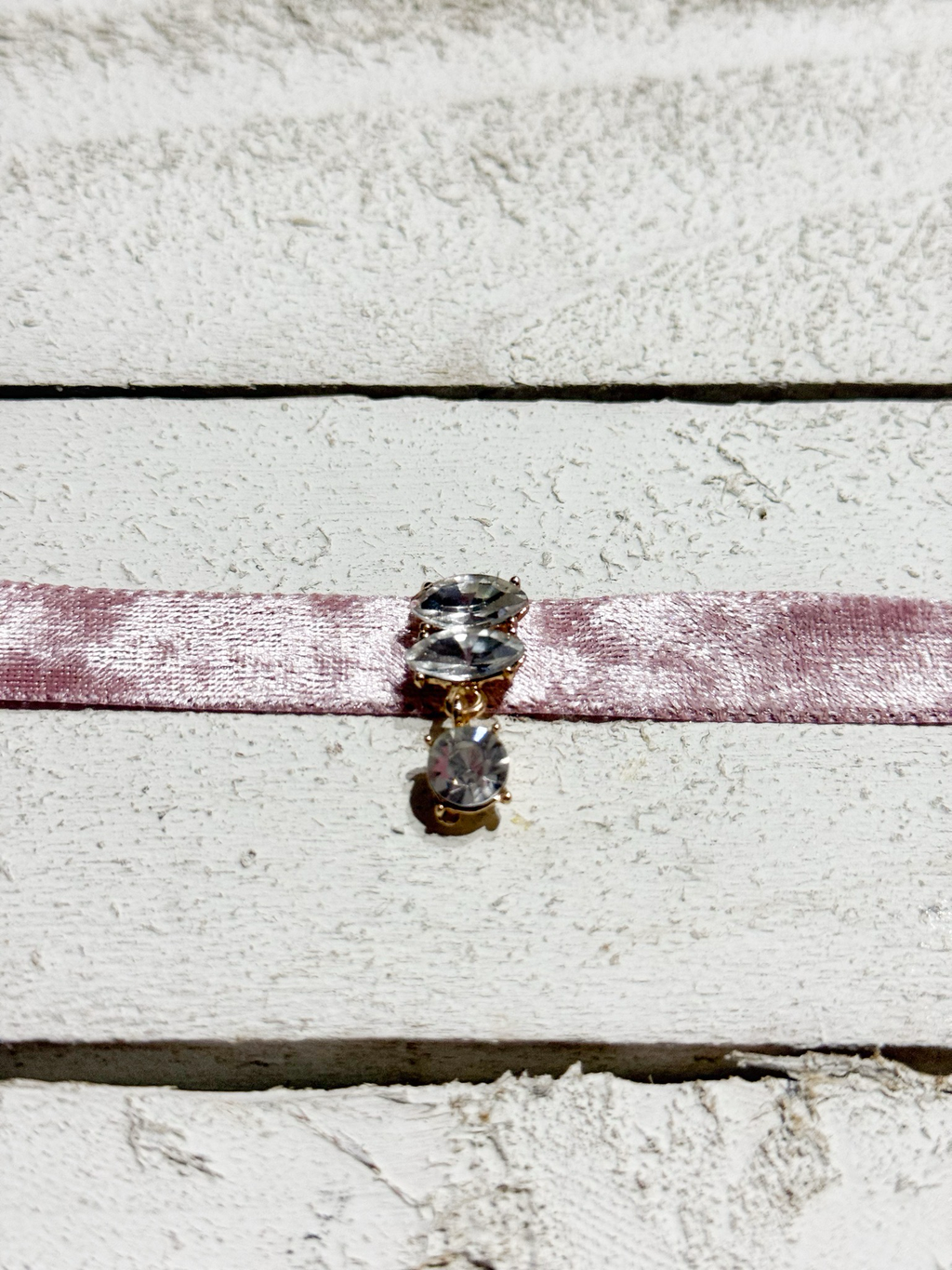 Gargantilla Choker terciopelo rosa