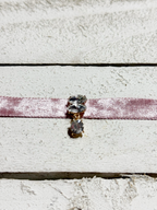 Gargantilla Choker terciopelo rosa