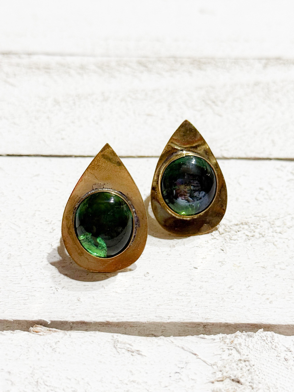 Anillo gota bronce verde