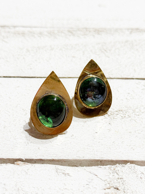 Anillo gota bronce verde