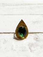 Anillo gota bronce verde