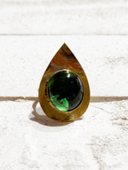 Anillo gota bronce verde