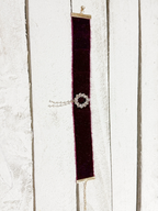 Gargantilla Choker terciopelo vintage granate