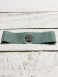 Gargantilla Choker algodón vintage verde
