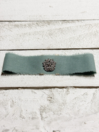 Gargantilla Choker algodón vintage verde