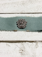 Gargantilla Choker algodón vintage verde