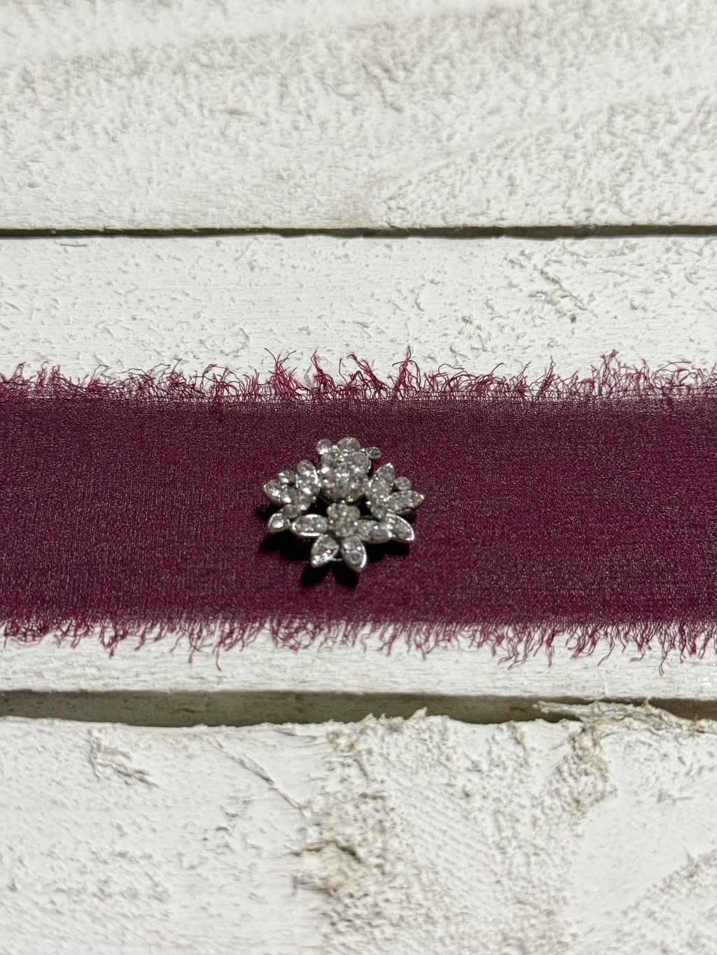 Gargantilla Choker gasa vintage granate