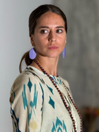 Pendientes morados
