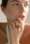 Anillo alambre rosa