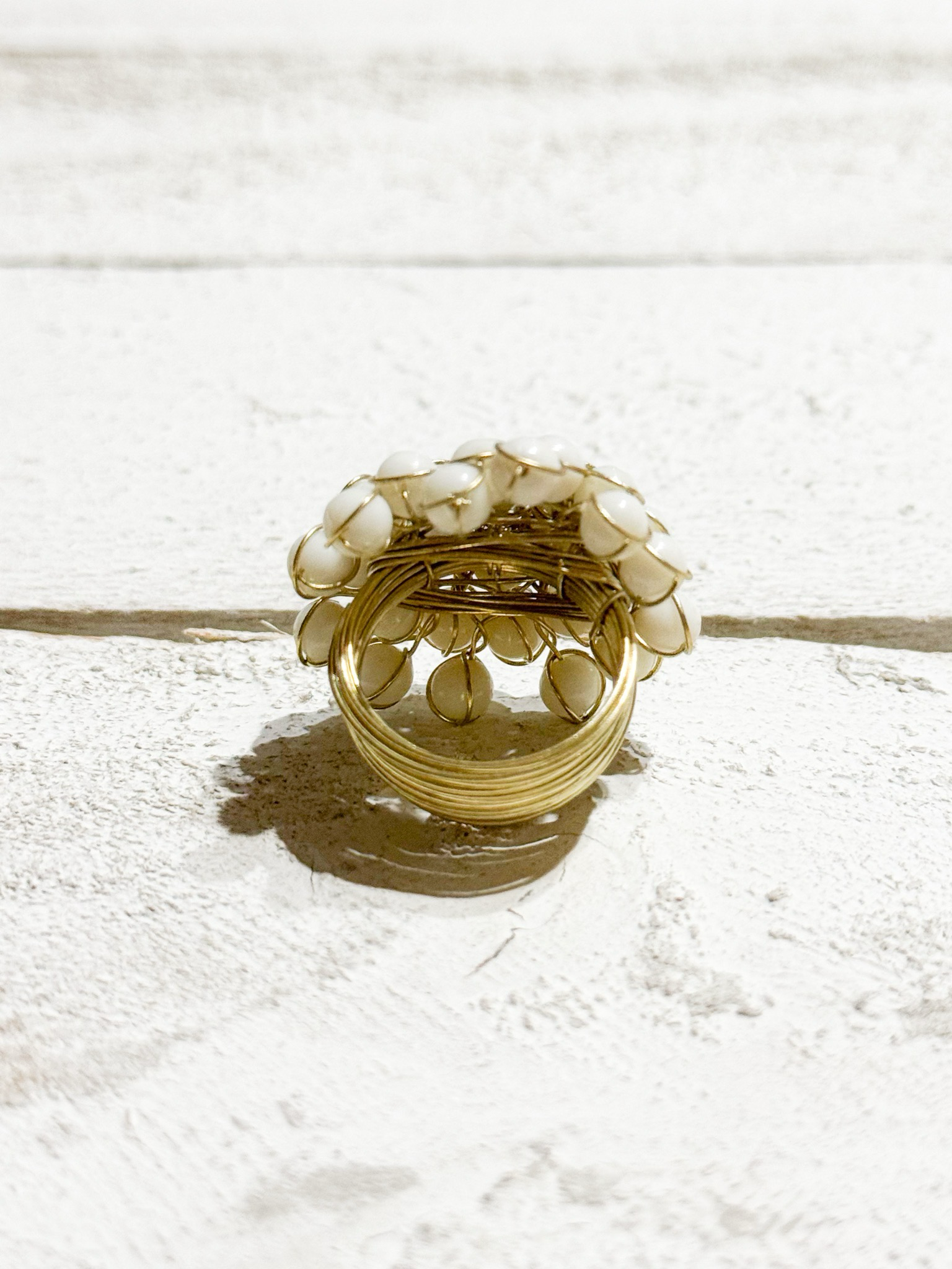 Anillo alambre natural